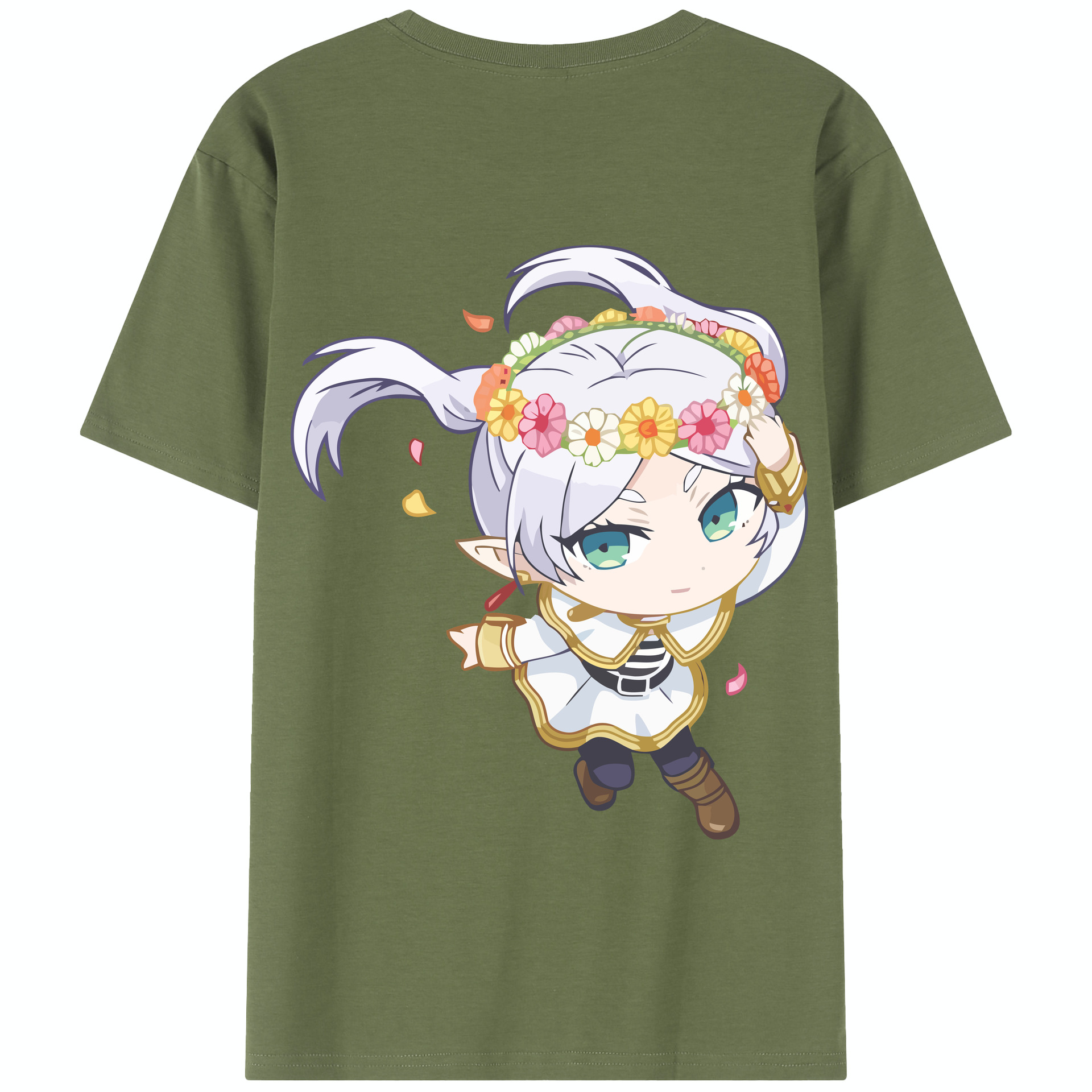 （画像用） 葬送のフリーレン Frieren 綿100％半袖Tシャツ（背面プリント）
